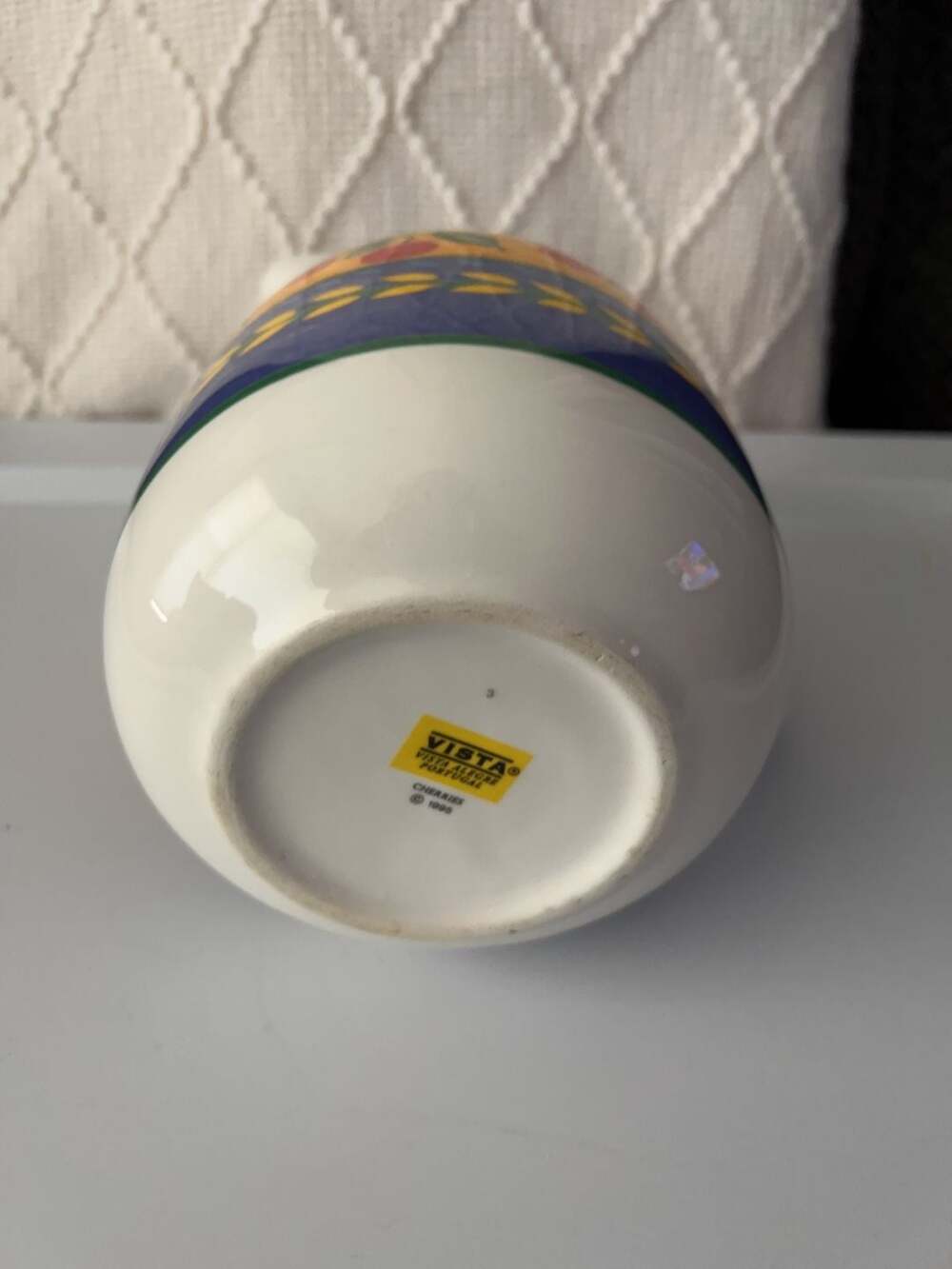 Vista Alegre Portugal Cherries 1995 Porcelain Pitcher